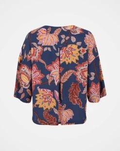 V Neck Printed Swing Top -Celtic & Co Store 136907