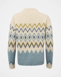 Donegal Zig Zag Mock Neck Sweater -Celtic & Co Store 143805