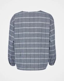 Check Button Through Blouse -Celtic & Co Store 144040