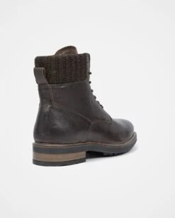 Men's Knitted Cuff Lace Up Boots -Celtic & Co Store 147490