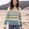 Donegal Zig Zag Mock Neck Sweater -Celtic & Co Store 148051