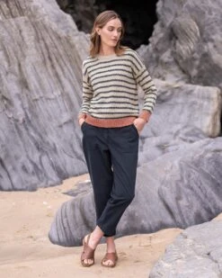 Slub Cotton Crew Neck Sweater -Celtic & Co Store 158056