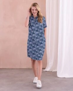Short Sleeve Knee Length Shift Dress -Celtic & Co Store 158086