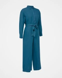 Pure Linen Long Sleeve Jumpsuit -Celtic & Co Store 158455