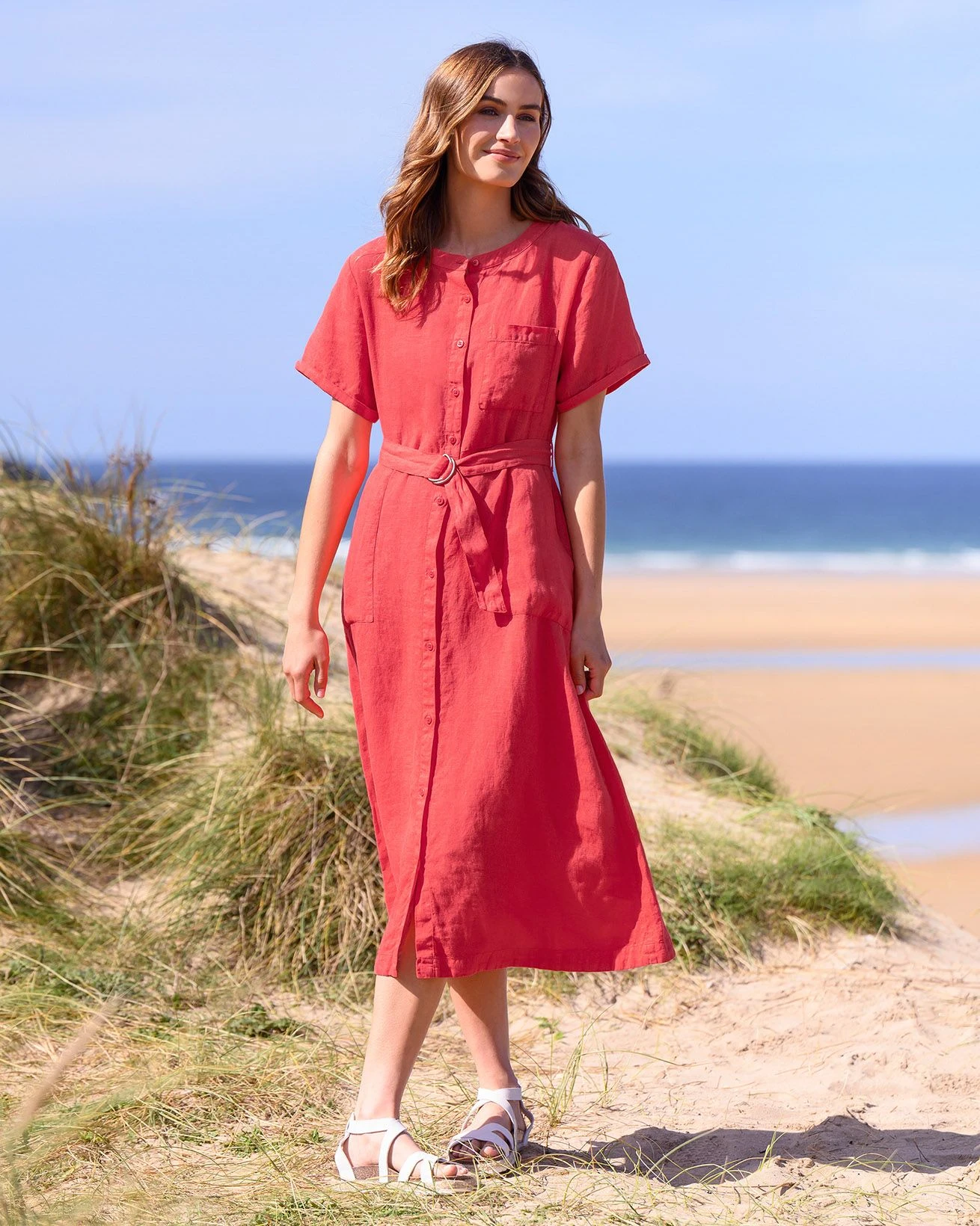 Linen Button Through Dress 6 Linen Button Through Dress - Image 4