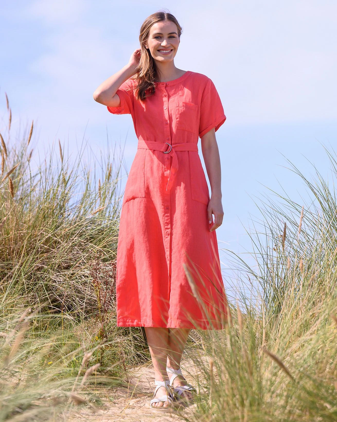 Linen Button Through Dress 4 Linen Button Through Dress - Image 2