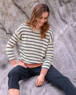 Slub Cotton Crew Neck Sweater