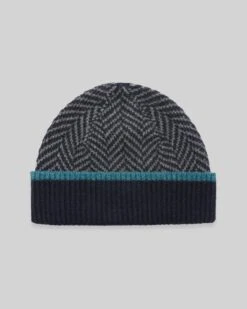 Men's Lambswool Chevron Beanie 7 Men's Lambswool Chevron Beanie -Celtic & Co Store 172707