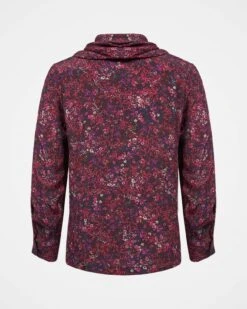 Printed Cowl Neck Top -Celtic & Co Store 172841