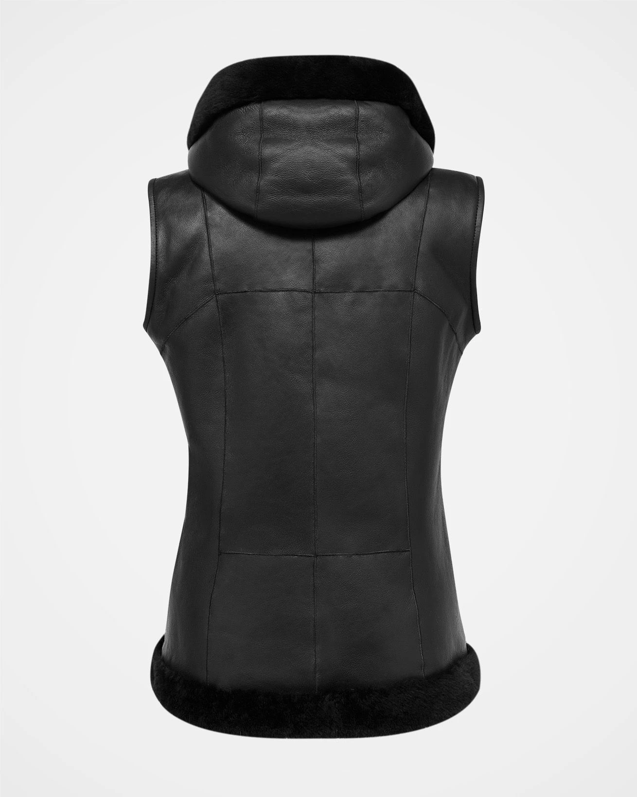Hooded Shearling Bodywarmer 6 Hooded Shearling Bodywarmer - Image 4