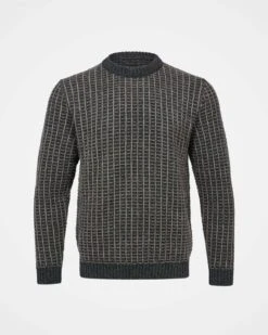 Men's Contrast Textured Stitch Sweater -Celtic & Co Store 172926