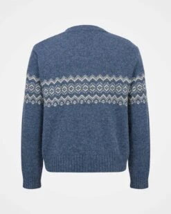 Fair Isle Crew Neck Cardigan -Celtic & Co Store 173001