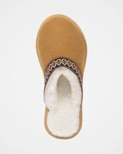 Braid Trim Shearling Clog -Celtic & Co Store 173152