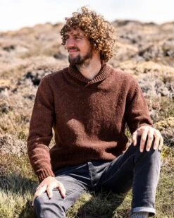 Men's Donegal Shawl Collar Sweater