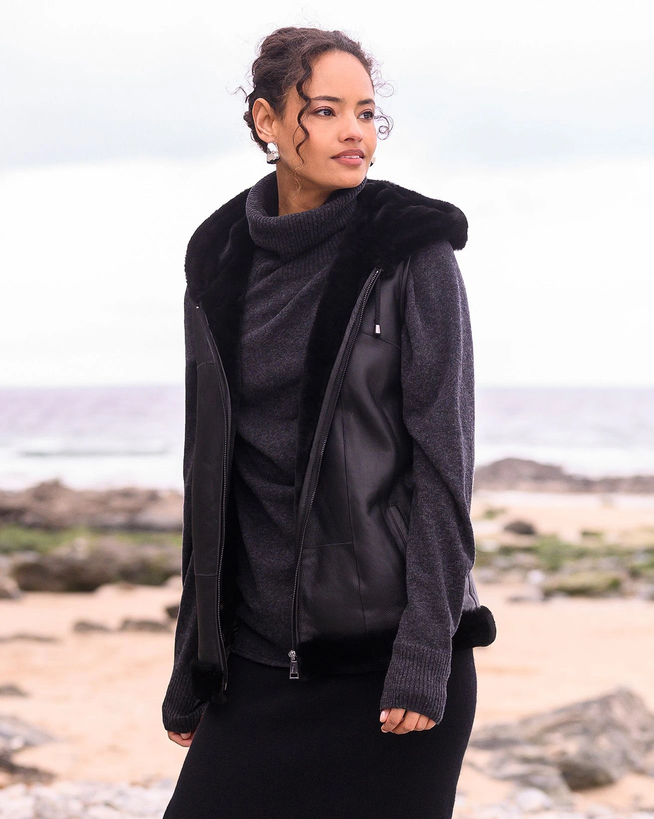 Hooded Shearling Bodywarmer 3 Hooded Shearling Bodywarmer