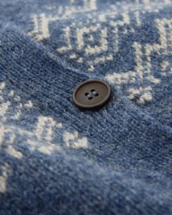 Fair Isle Crew Neck Cardigan -Celtic & Co Store 175292