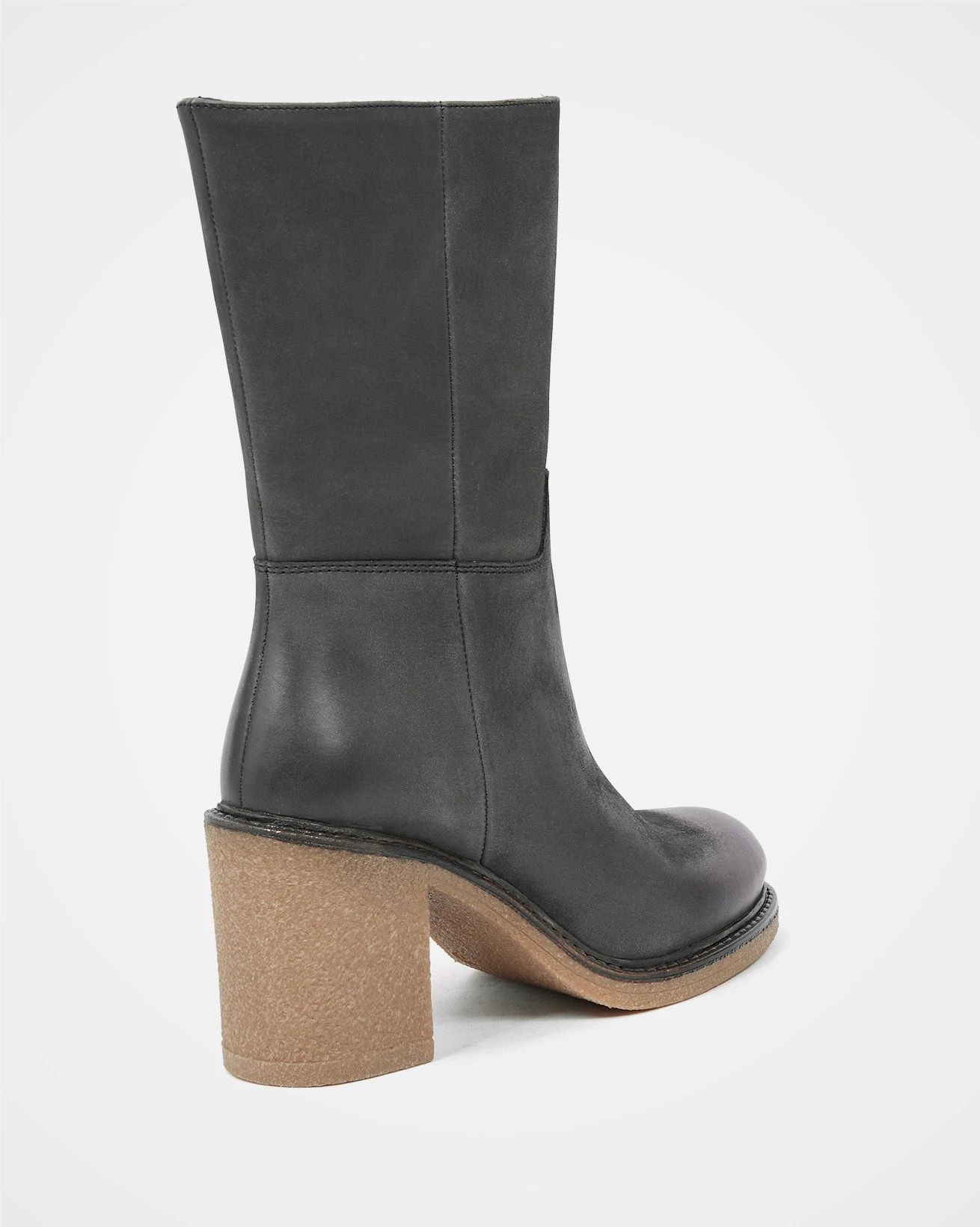 Crepe Block Heel Ankle Boots 7 Crepe Block Heel Ankle Boots - Image 5