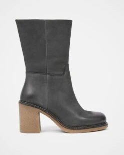 Crepe Block Heel Ankle Boots 11 Crepe Block Heel Ankle Boots -Celtic & Co Store 176668