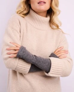 Recycled Cashmere Fingerless Gloves -Celtic & Co Store 179906