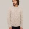 Men's Cable Crew Neck Sweater -Celtic & Co Store 180289