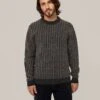 Men's Contrast Textured Stitch Sweater