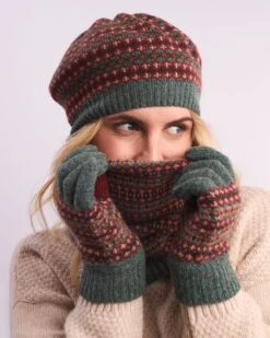 Lambswool Fair Isle Beret -Celtic & Co Store 182113