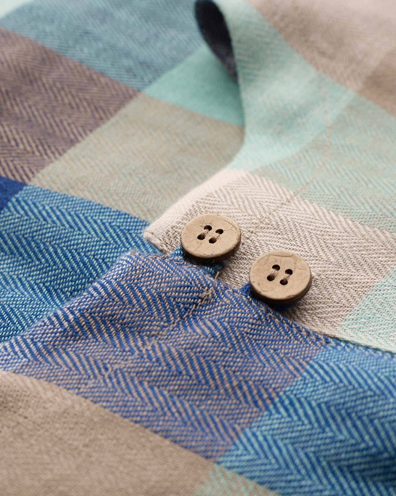 Linen Blend Button Detail Top 5 Linen Blend Button Detail Top - Image 3