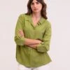 Linen Blend Relaxed Blouse -Celtic & Co Store 187056