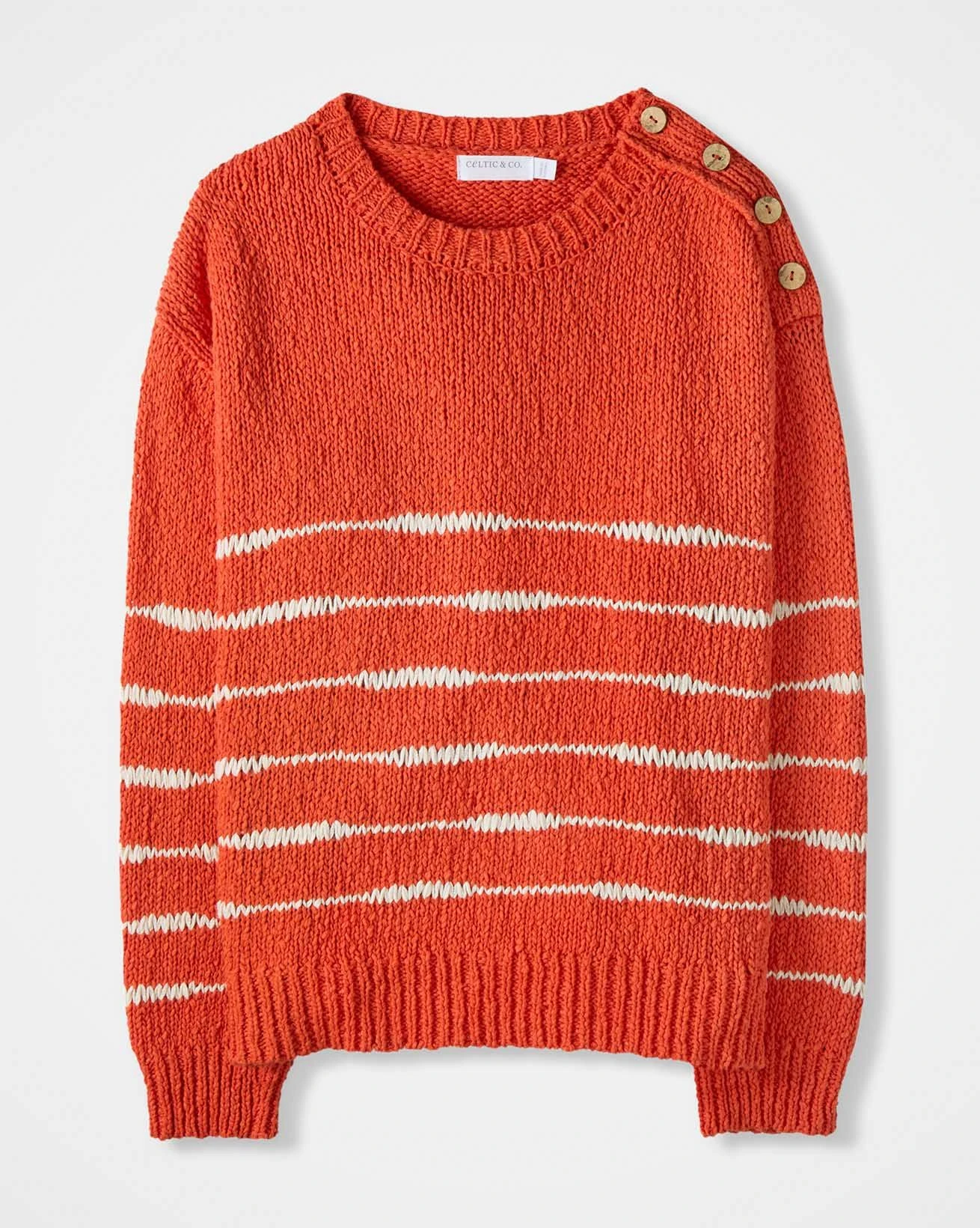 Linen Blend Drop Stitch Breton Sweater 6 Linen Blend Drop Stitch Breton Sweater - Image 4