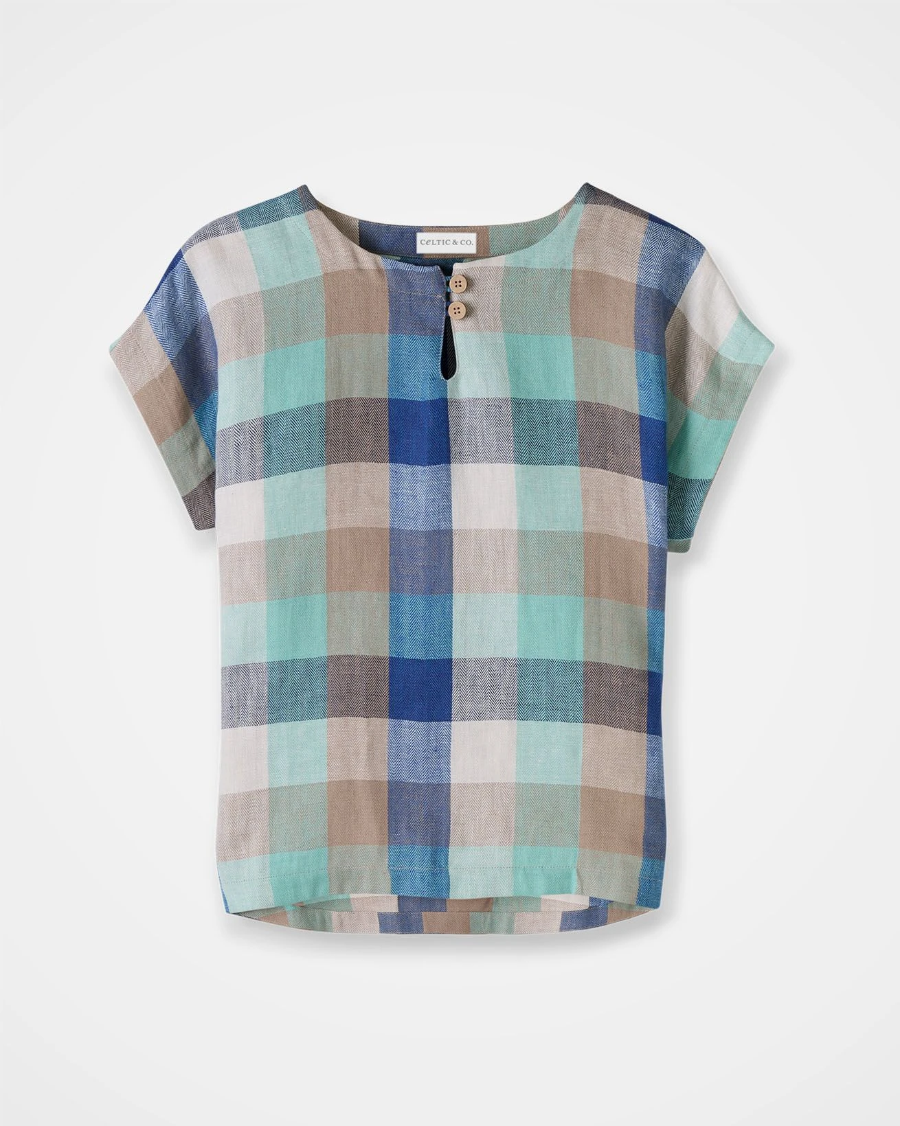 Linen Blend Button Detail Top 4 Linen Blend Button Detail Top - Image 2