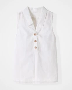 Pure Linen Sleeveless Blouse -Celtic & Co Store 187240