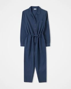 Organic Cotton Twill Long Sleeve Jumpsuit -Celtic & Co Store 187287