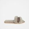 Braid Trim Shearling Slide -Celtic & Co Store 187608