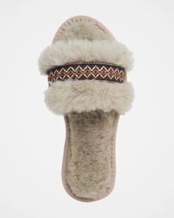 Braid Trim Shearling Slide 12 Braid Trim Shearling Slide -Celtic & Co Store 187611