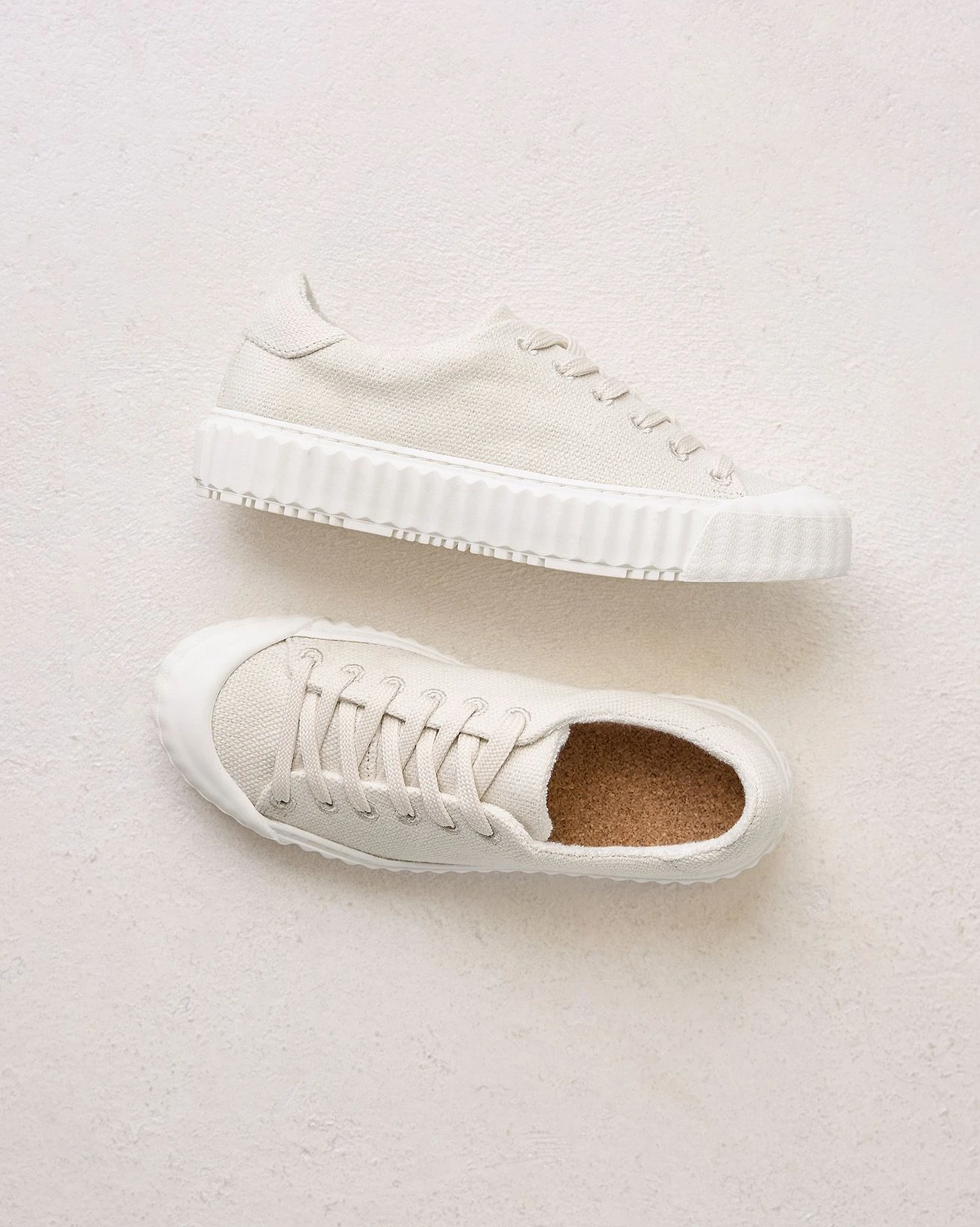 Lace Up Recycled Canvas Low Top Sneakers 3 Lace Up Recycled Canvas Low Top Sneakers