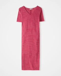 Linen Blend V Neck Midi Dress -Celtic & Co Store 188928