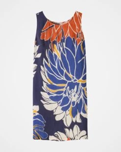 Linen Sleeveless Knee Length Shift Dress -Celtic & Co Store 188935