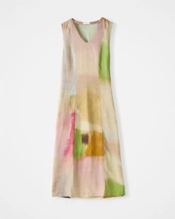 Linen Panelling Detail Dress -Celtic & Co Store 189094