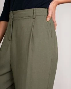 Linen Blend Casual Tapered Leg Pants 9 Linen Blend Casual Tapered Leg Pants -Celtic & Co Store 190271