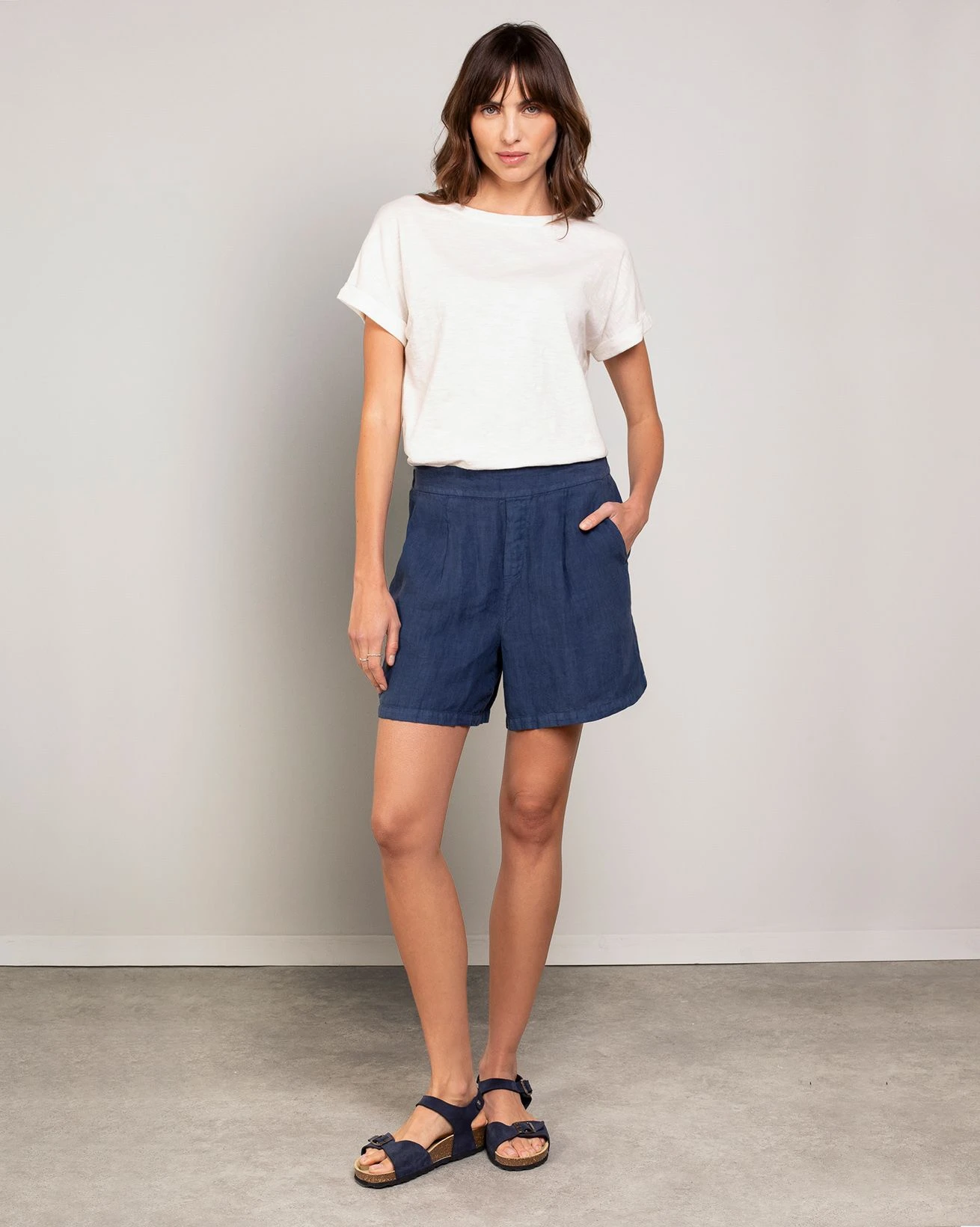 Linen Pleat Front Shorts 3 Linen Pleat Front Shorts