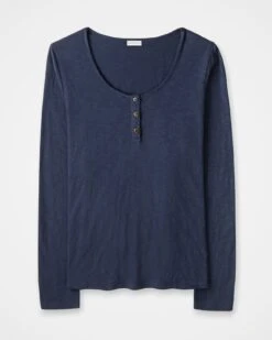 Organic Cotton Scoop Neck Henley -Celtic & Co Store 190777