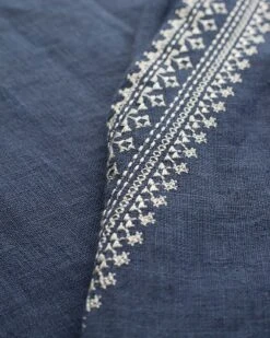 Pure Linen Embroidered Sleeveless Midi Dress -Celtic & Co Store 191374