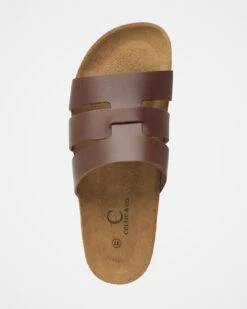 Triple Strap Low Wedge Mules -Celtic & Co Store 195610