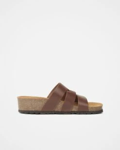 Triple Strap Low Wedge Mules -Celtic & Co Store 195612