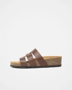 Triple Strap Low Wedge Mules -Celtic & Co Store 195613