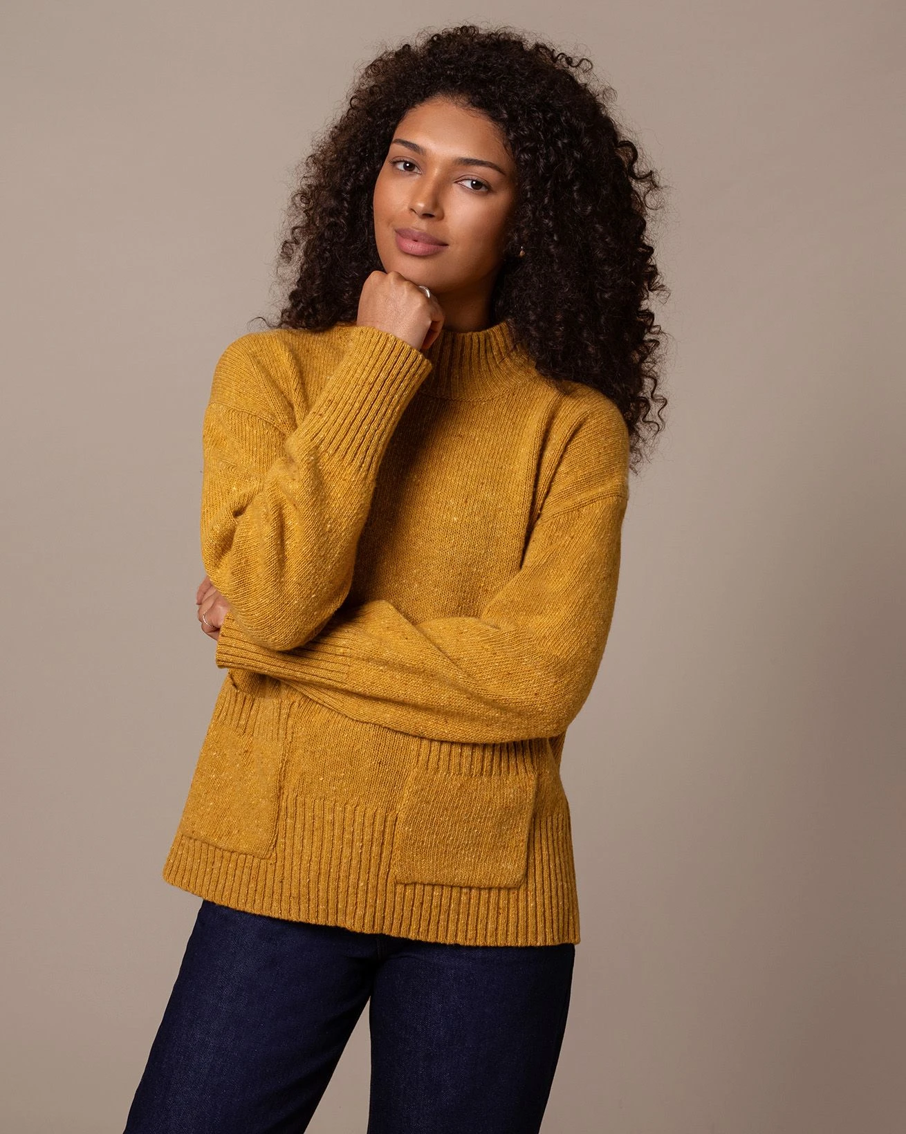 Flecked Patch Pocket Sweater 5 Flecked Patch Pocket Sweater - Image 3