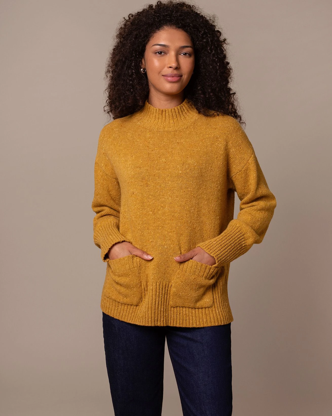 Flecked Patch Pocket Sweater 4 Flecked Patch Pocket Sweater - Image 2