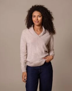 Lambswool Shawl Collar Sweater -Celtic & Co Store 196801