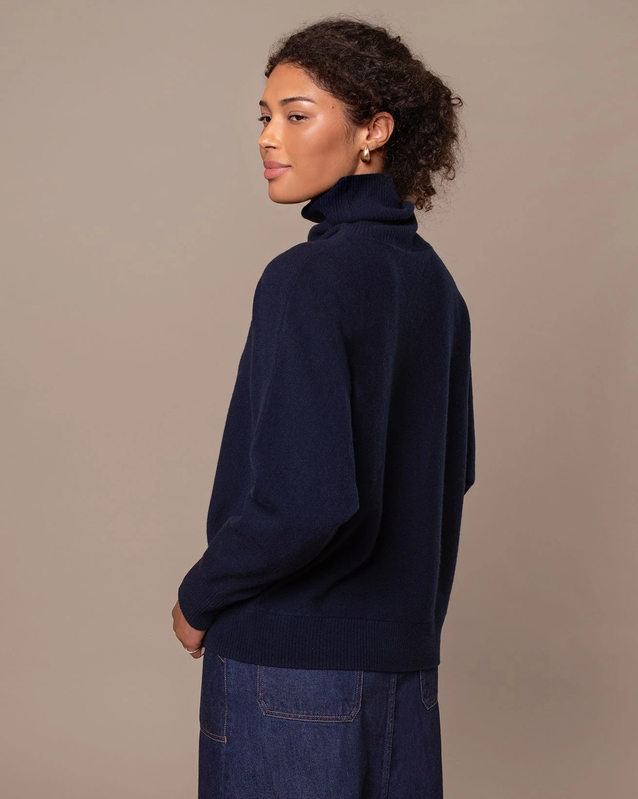 Lambswool Roll Neck Dolman Sweater 7 Lambswool Roll Neck Dolman Sweater - Image 5