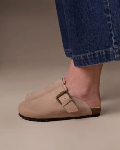 Shearling Lined Strap Detail Clogs -Celtic & Co Store 196922